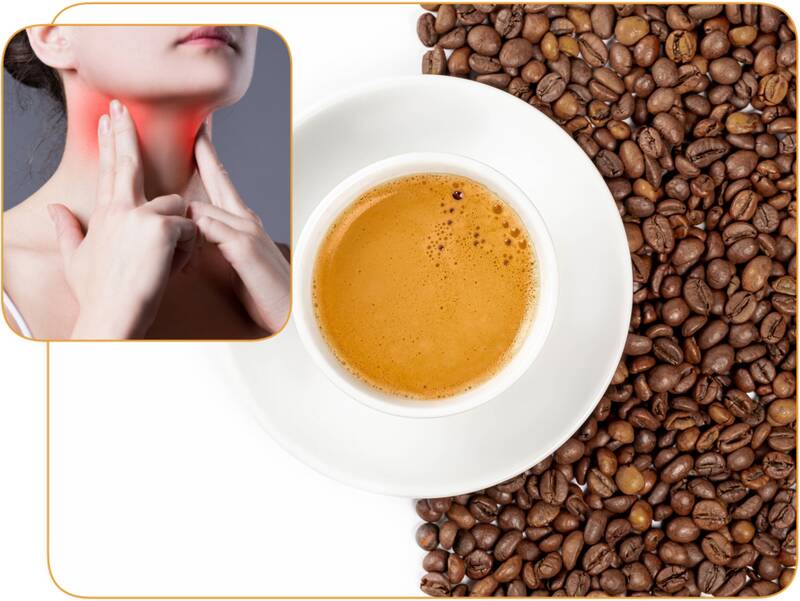 is black coffee good for sore throat
